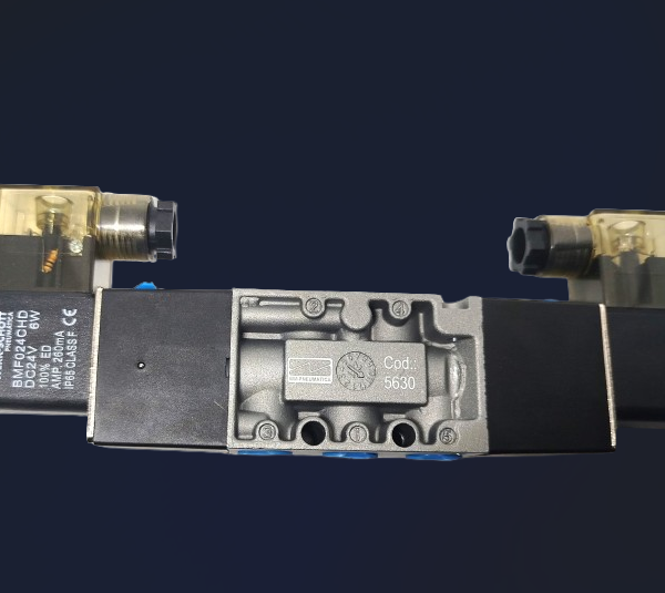 Válvula Pneum, Duplo Solen, 5/2v, 1/4" Bsp, 24vcc